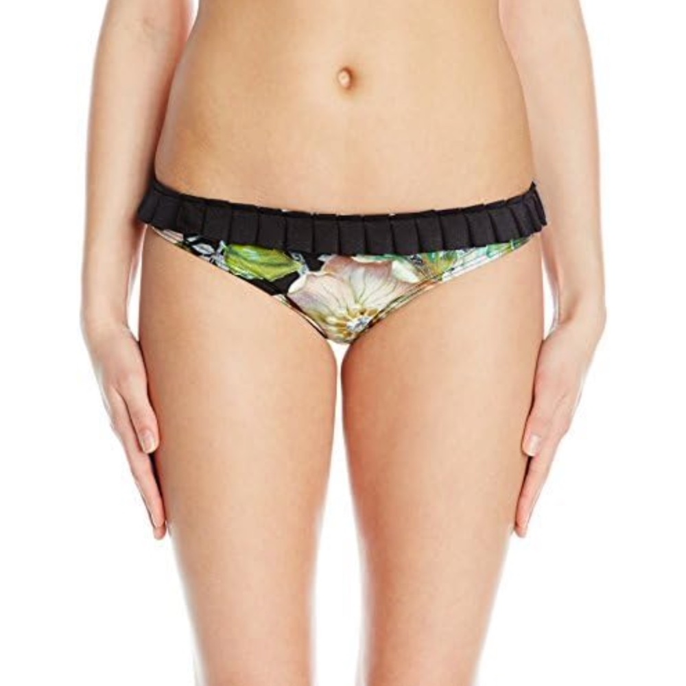Ted Baker Womens Gegee Gem Gardens Frill Bikini BOTTOM ONLY in Black US …